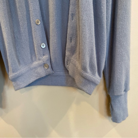 Vintage Jeff Links 100% Dupont Orlon Cardigan Sweater Blue Large Mr Rogers - Picture 4 of 6